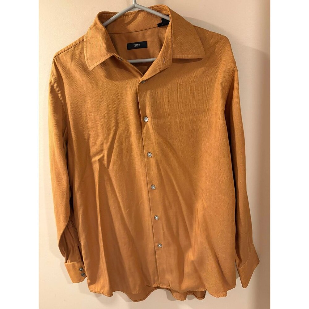 2/$20 Gold Hugo Boss Dress Shirt Size 43